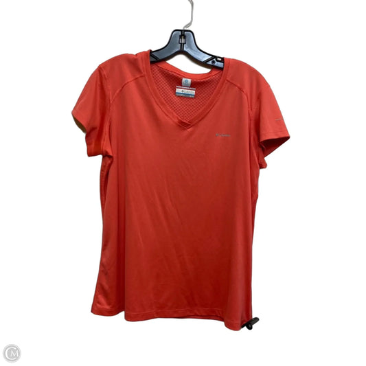 Athletic Top Short Sleeve By Columbia In Pink, Size: Xl
