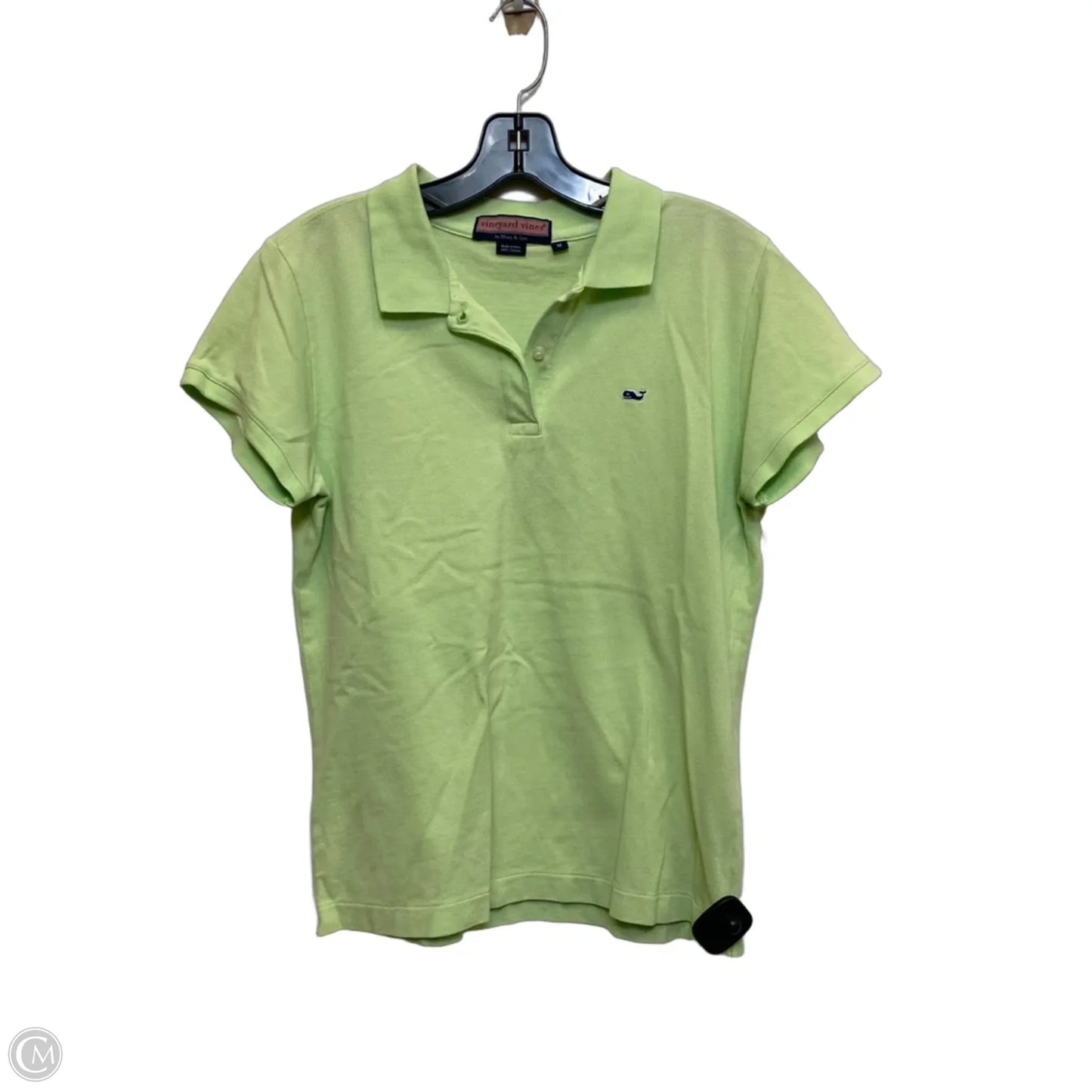 Top Short Sleeve Designer By Vineyard Vines In Green, Size: M