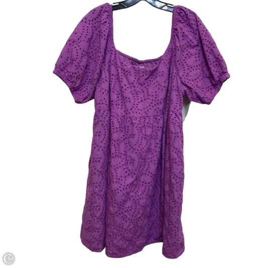 Dress Casual Short By Time And Tru In Purple, Size: Xxl