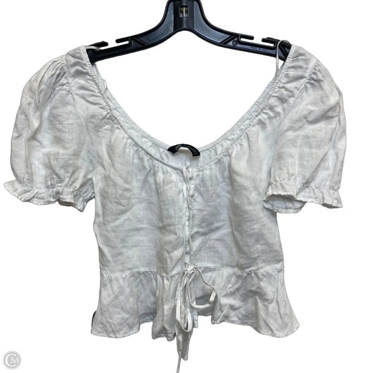 Top Short Sleeve By Zara In White, Size: S