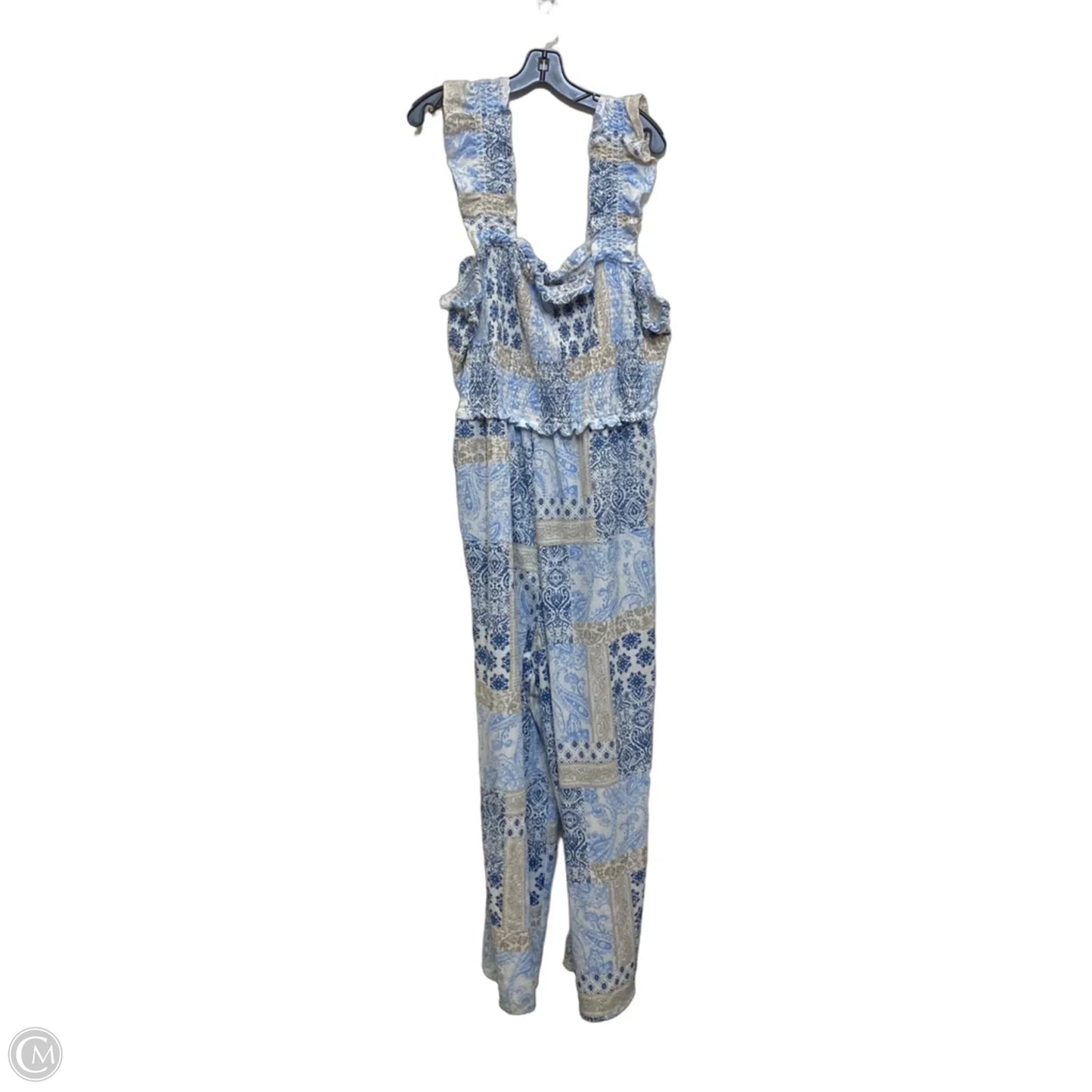 Jumpsuit By Cato In Blue & Cream, Size: 4x