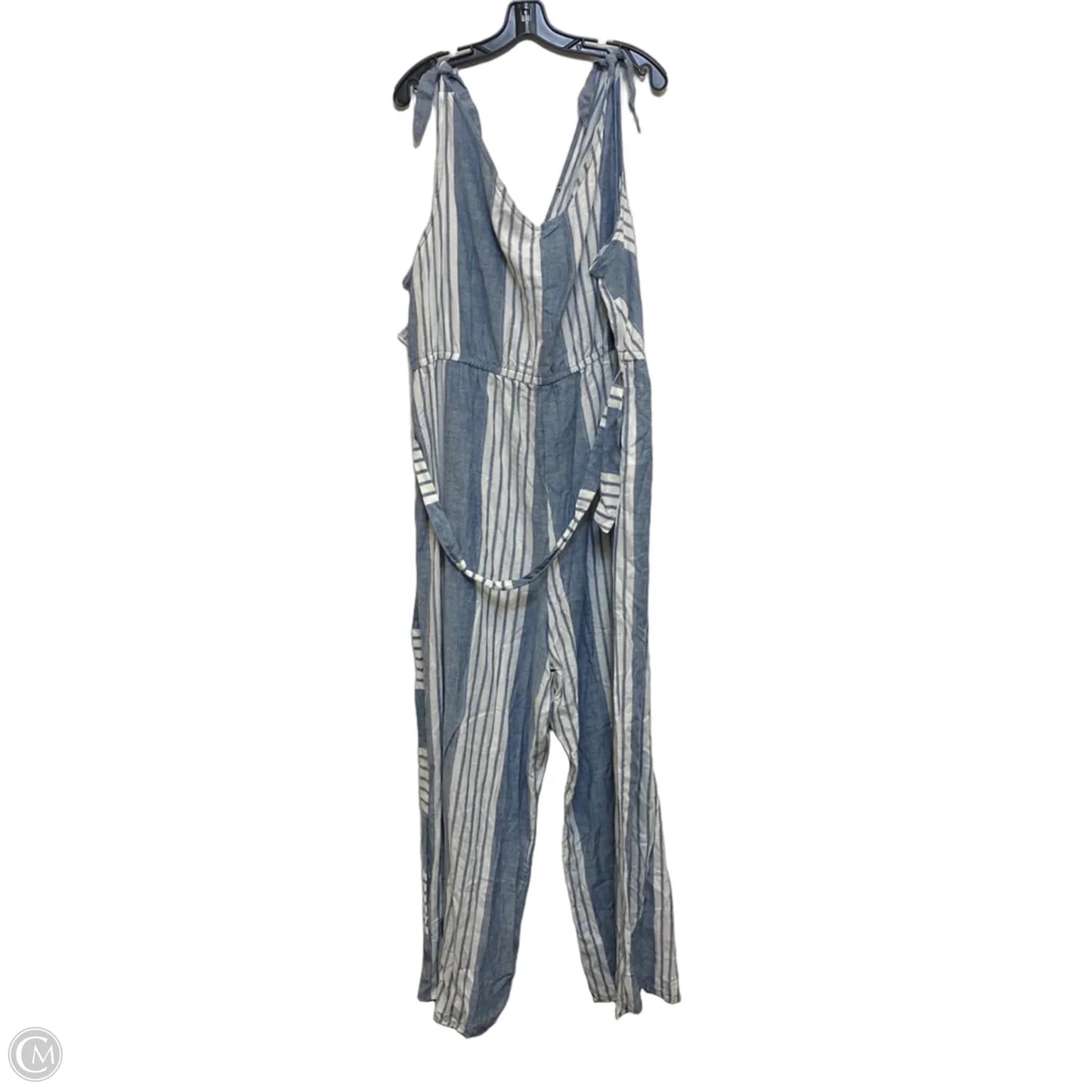Jumpsuit By Cato In Blue & White, Size: 4x