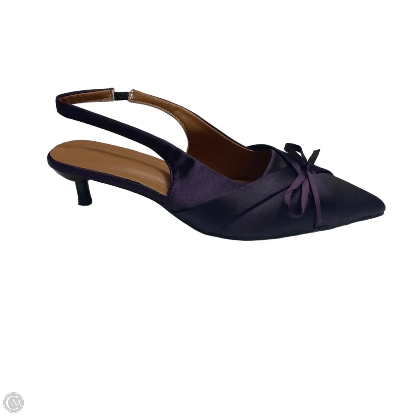 Sandals Heels Kitten By Fashion In Purple, Size: 6.5