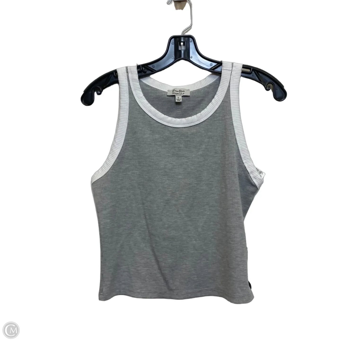 Top Sleeveless Basic By Faded Rose In Grey, Size: L