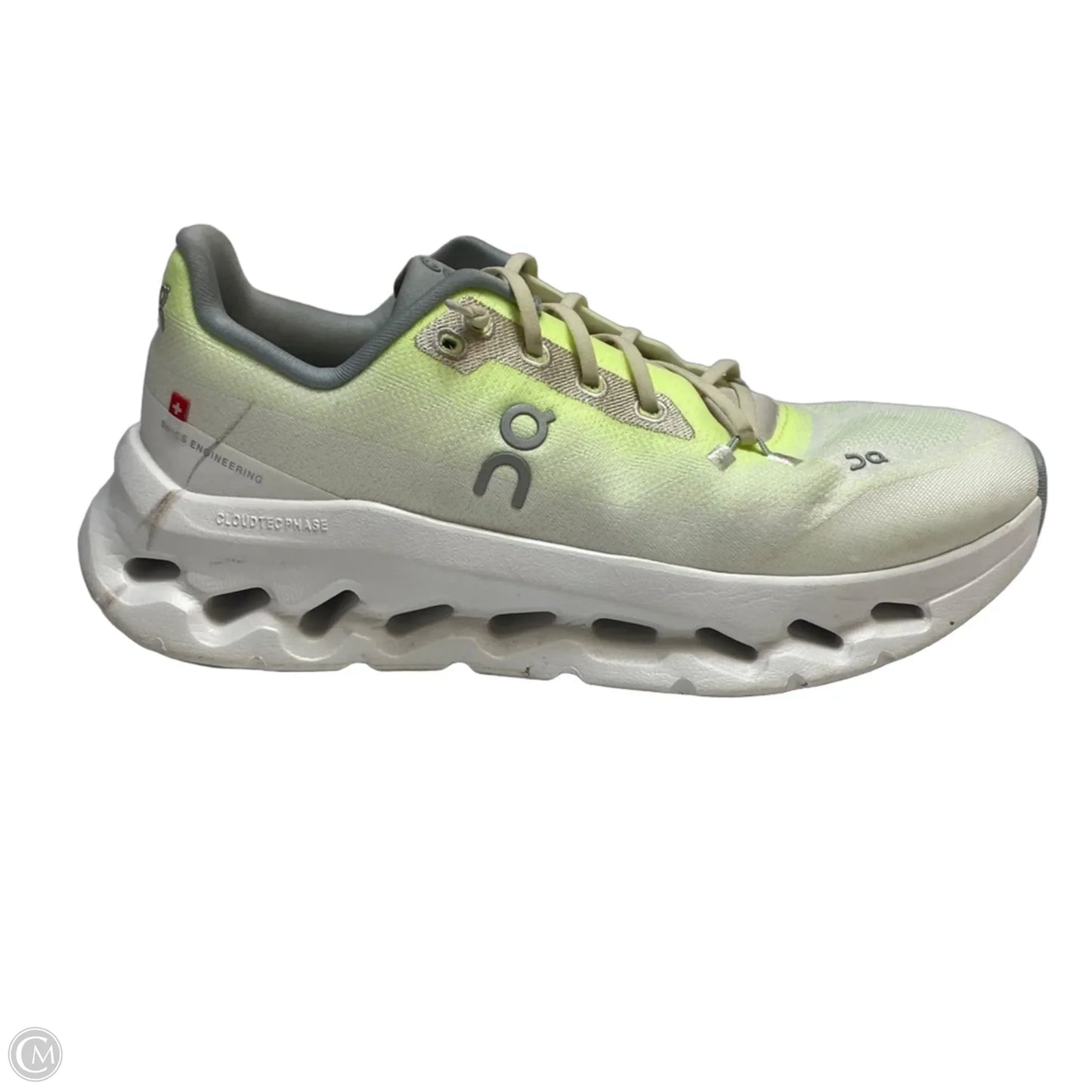Shoes Athletic By On Cloud In Green & Grey, Size: 7.5