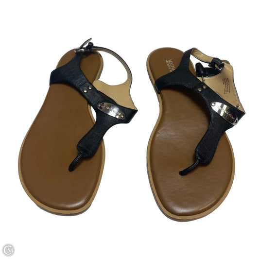 Sandals Flats By Michael By Michael Kors In Black, Size: 9