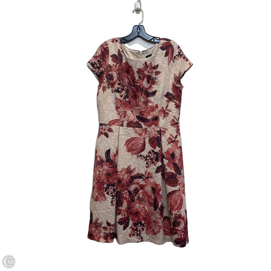 Dress Casual Midi By Adrianna Papell In Pink, Size: Xl