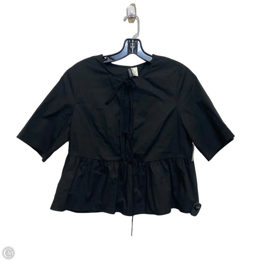 Top Short Sleeve By H&m In Black, Size: S