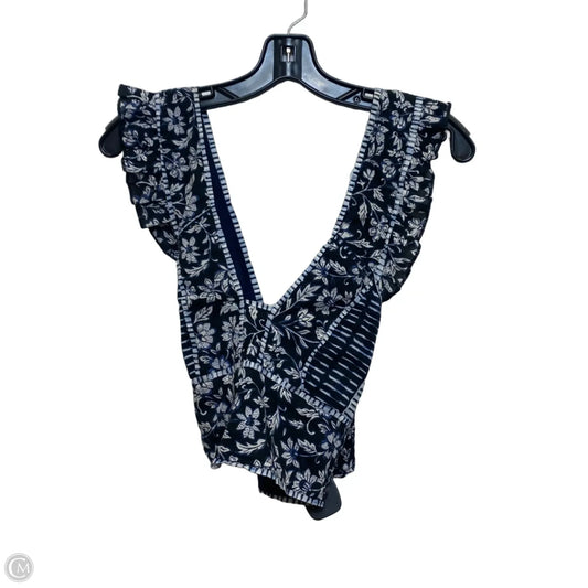 Top Sleeveless By Chelsea And Violet In Black & Blue, Size: Xs