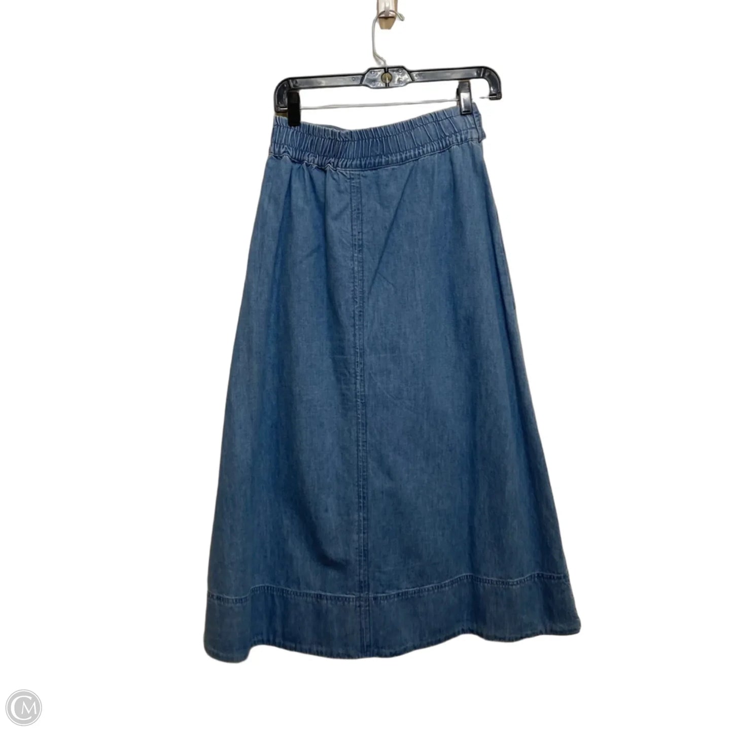 Skirt Midi By Universal Thread In Blue Denim, Size: S