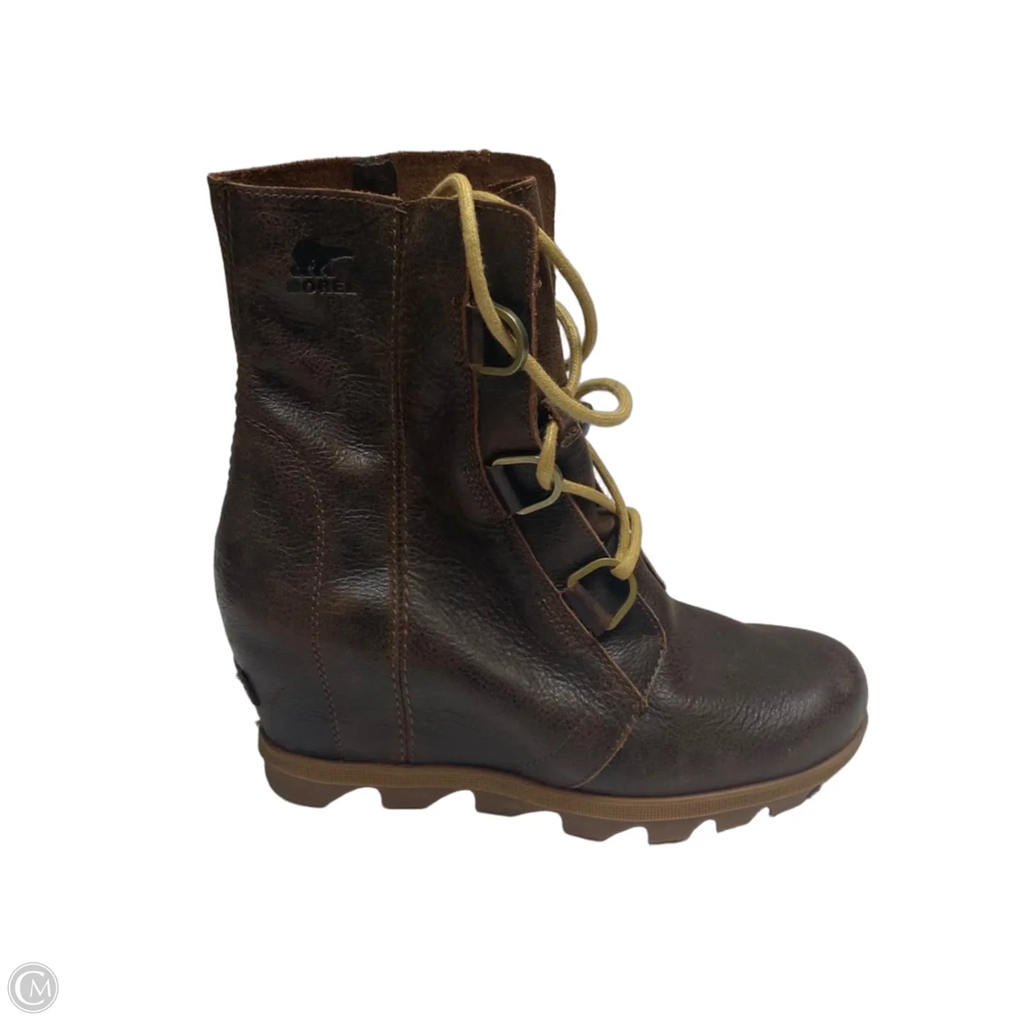 Boots Ankle Heels By Sorel In Brown, Size: 9