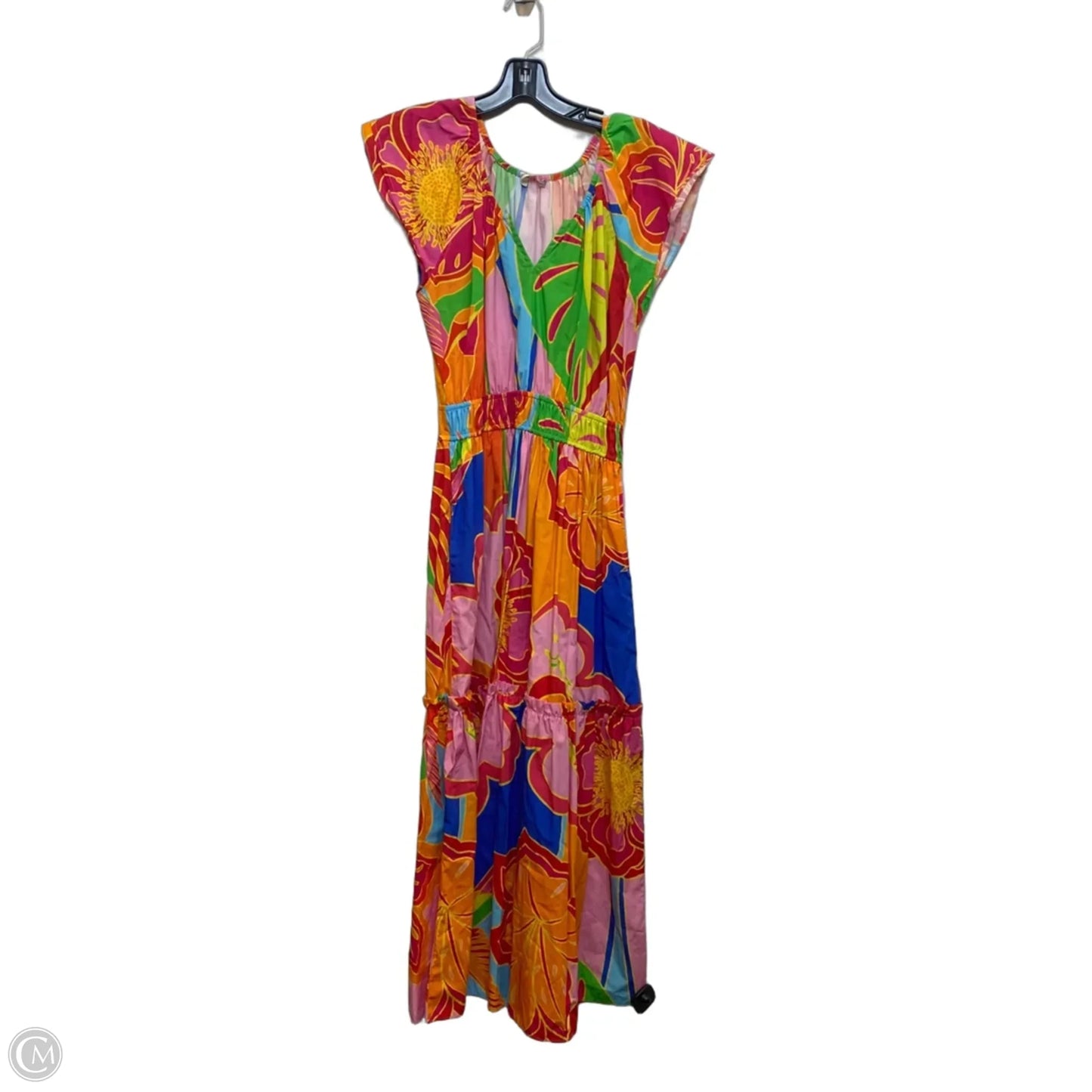 Dress Casual Midi By Maude Vivante In Orange & Pink, Size: Xl