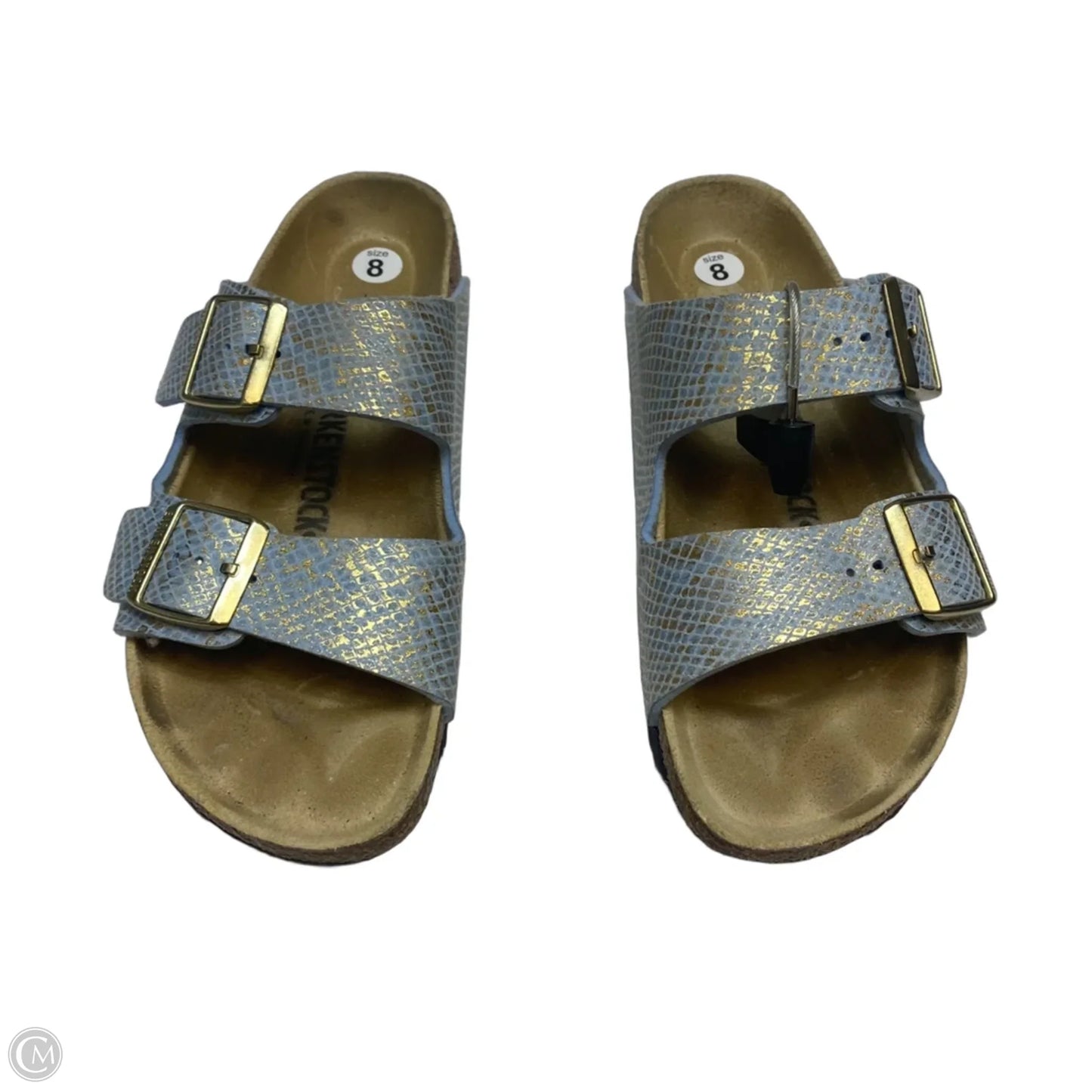 Sandals Flats By Birkenstock In Blue, Size: 8
