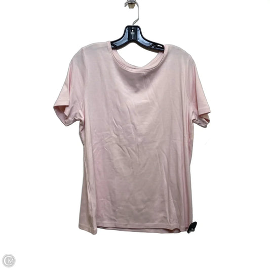Top Short Sleeve Basic By Talbots In Pink, Size: 1x