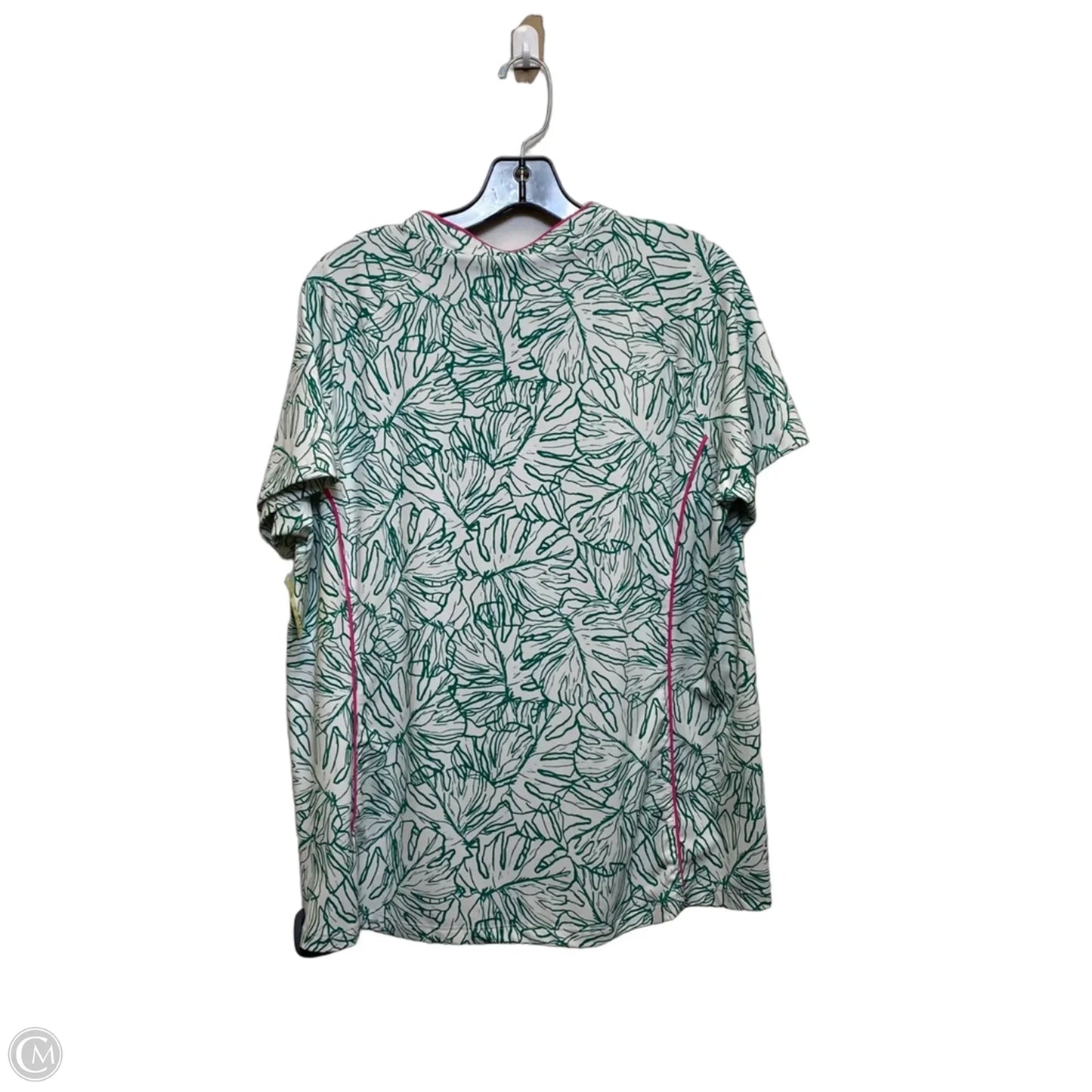 Athletic Top Short Sleeve By Lady Hagen In Green & White, Size: Xl