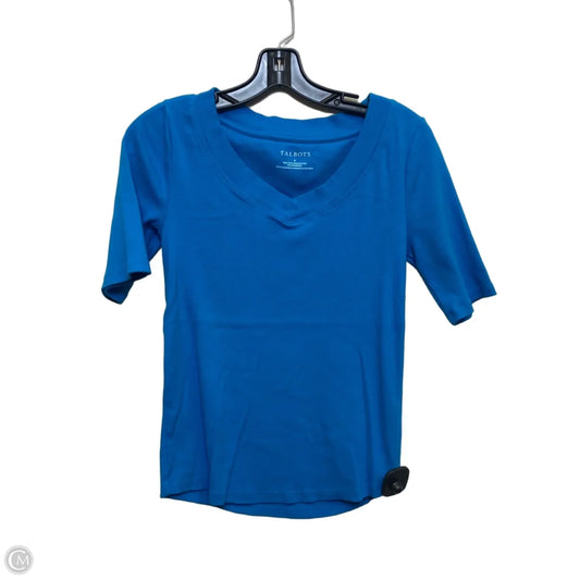 Top Short Sleeve Basic By Talbots In Blue, Size: S