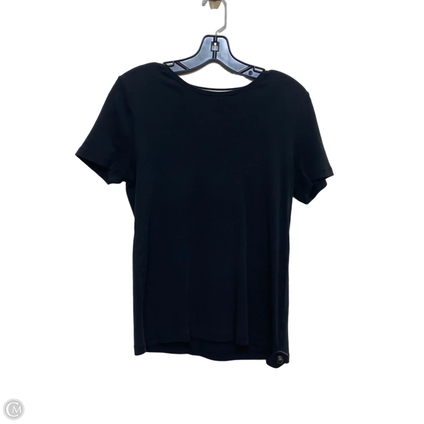 Top Short Sleeve Basic By Talbots In Black, Size: M