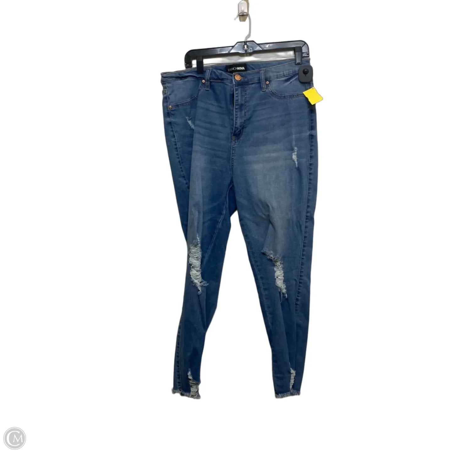 Jeans Skinny By Fashion Nova In Blue Denim, Size: 16