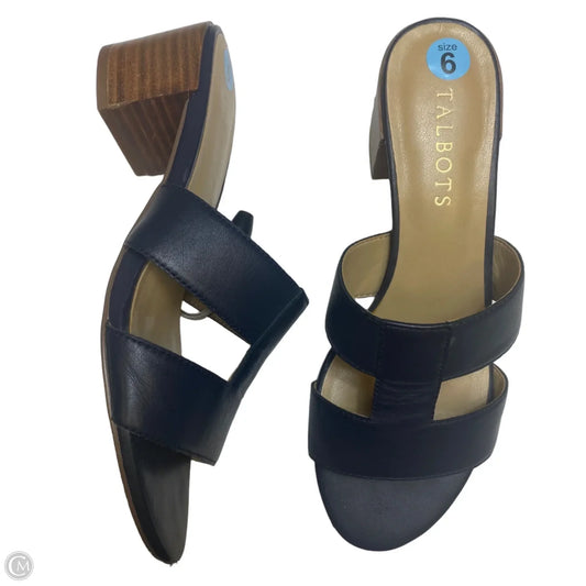 Sandals Heels Block By Talbots In Navy, Size: 6