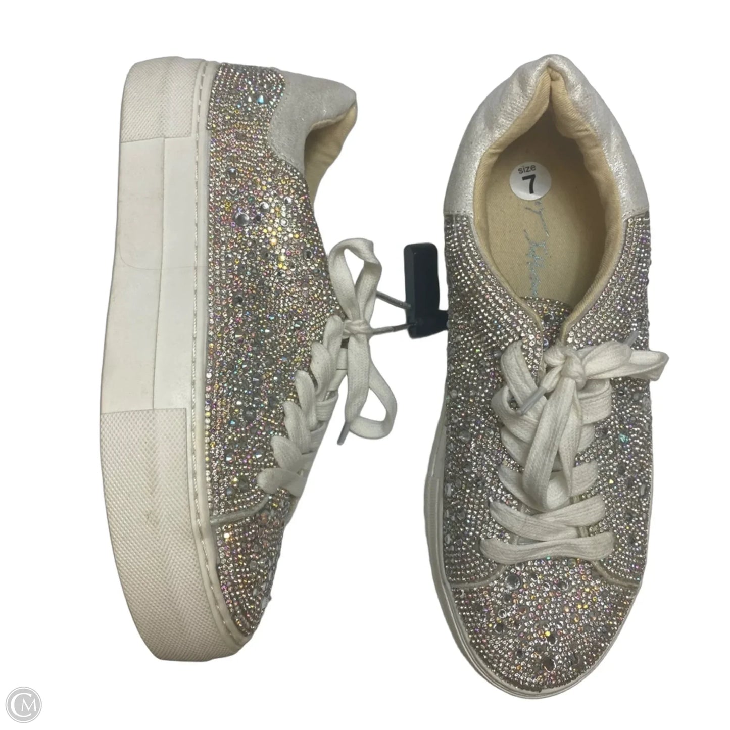 Shoes Sneakers By Betsey Johnson In Cream, Size: 7