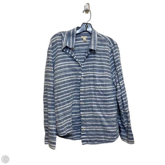 Top Long Sleeve By J. Crew In Blue, Size: Xl