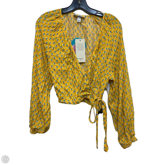 Top 3/4 Sleeve By Rhode In Yellow, Size: Xl