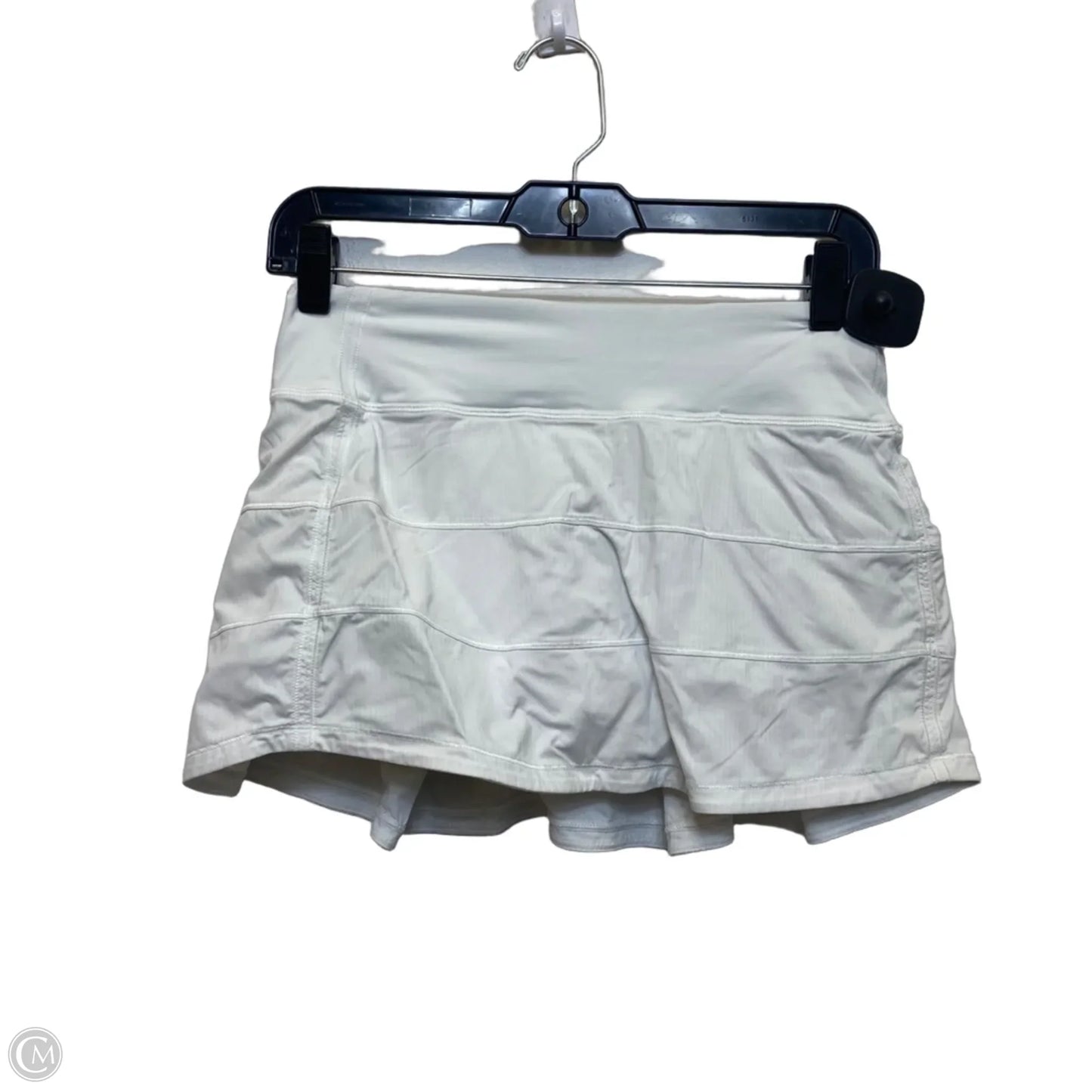 Athletic Skort Designer By Lululemon In White, Size: S