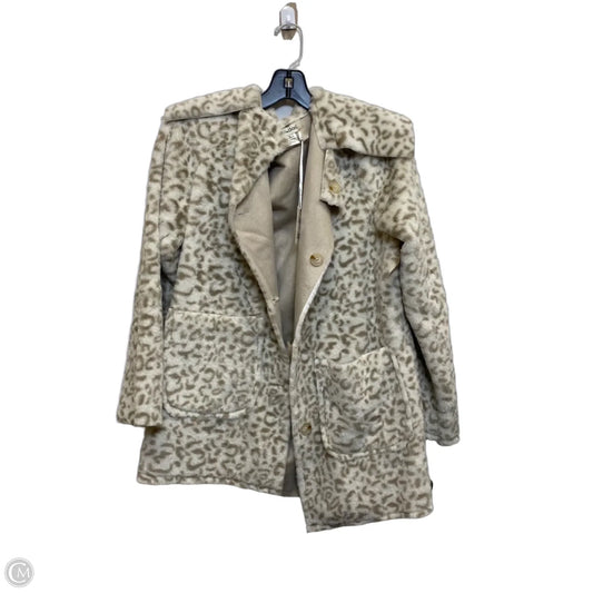 Jacket Faux Fur & Sherpa By Davi & Dani In Cream & Tan, Size: M