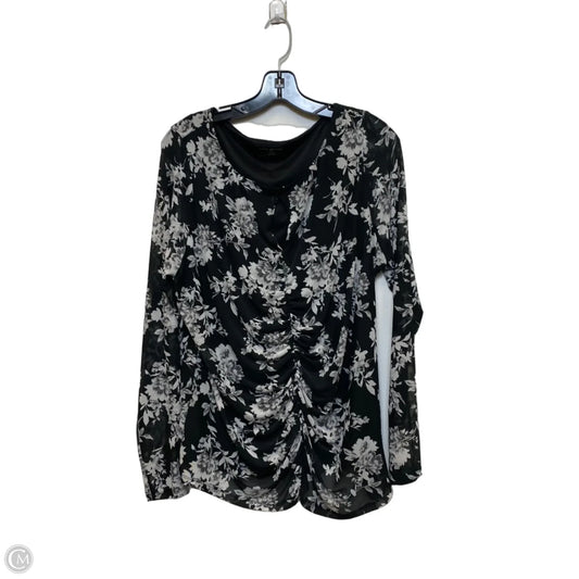 Top Long Sleeve By Lane Bryant In Black & White, Size: 1x