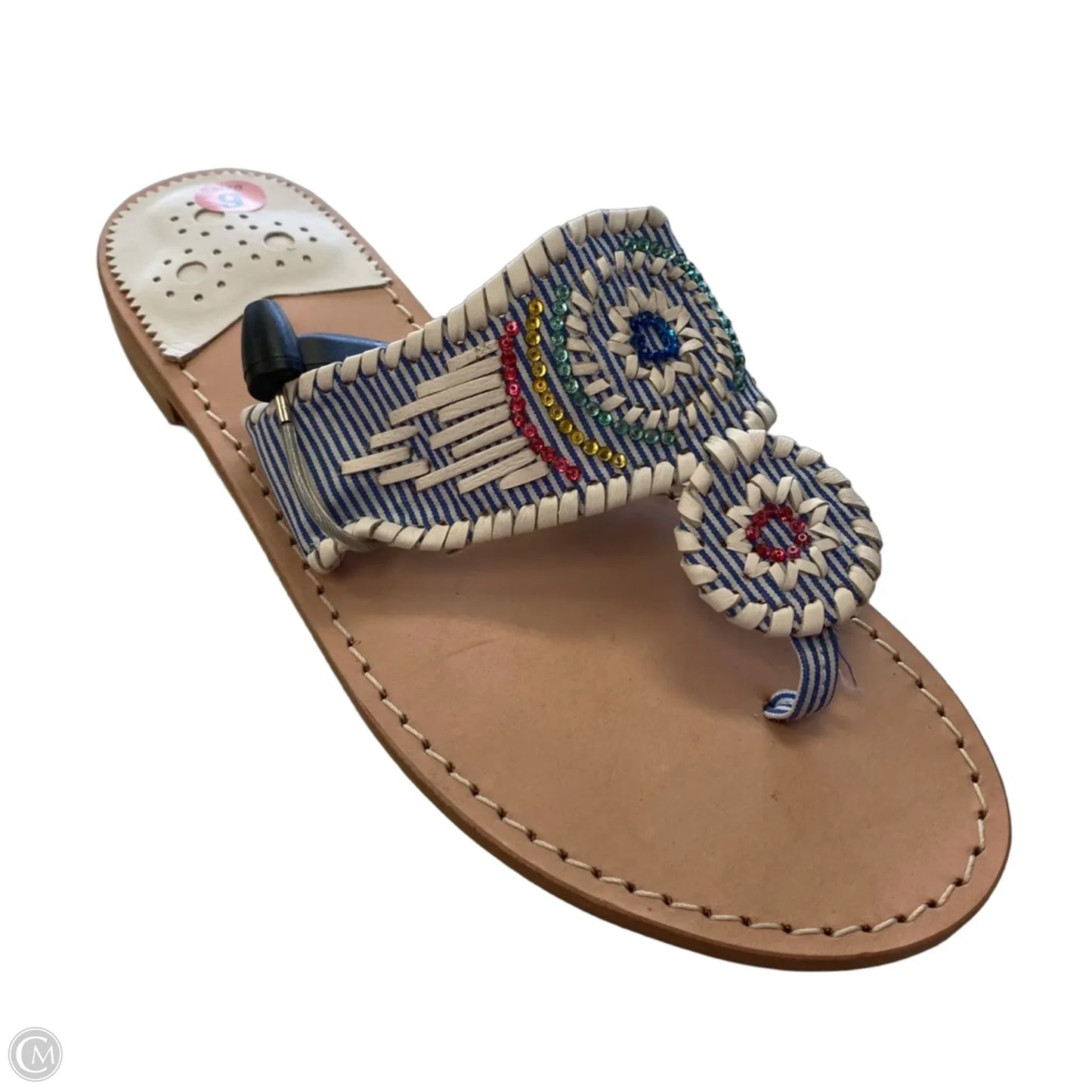 Sandals Designer By Jack Rogers In Blue, Size: 9