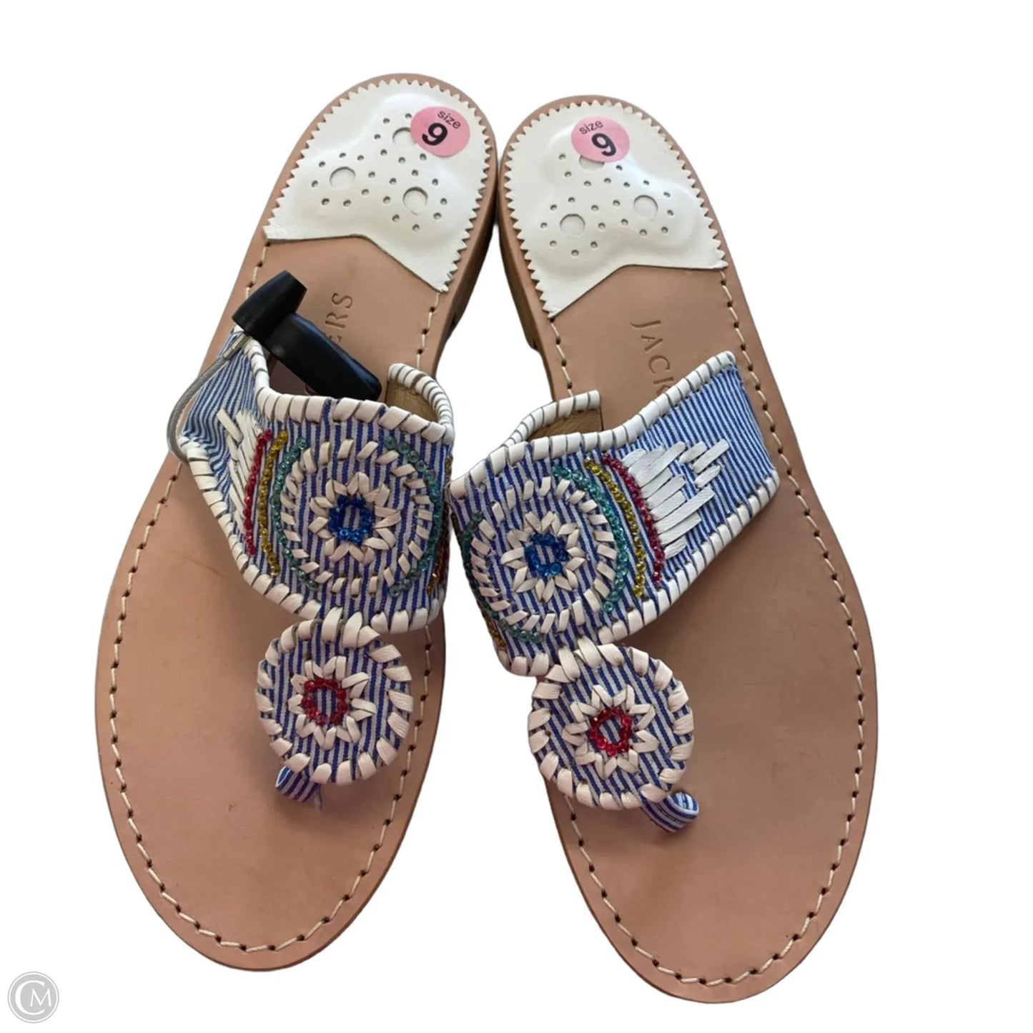 Sandals Designer By Jack Rogers In Blue, Size: 9
