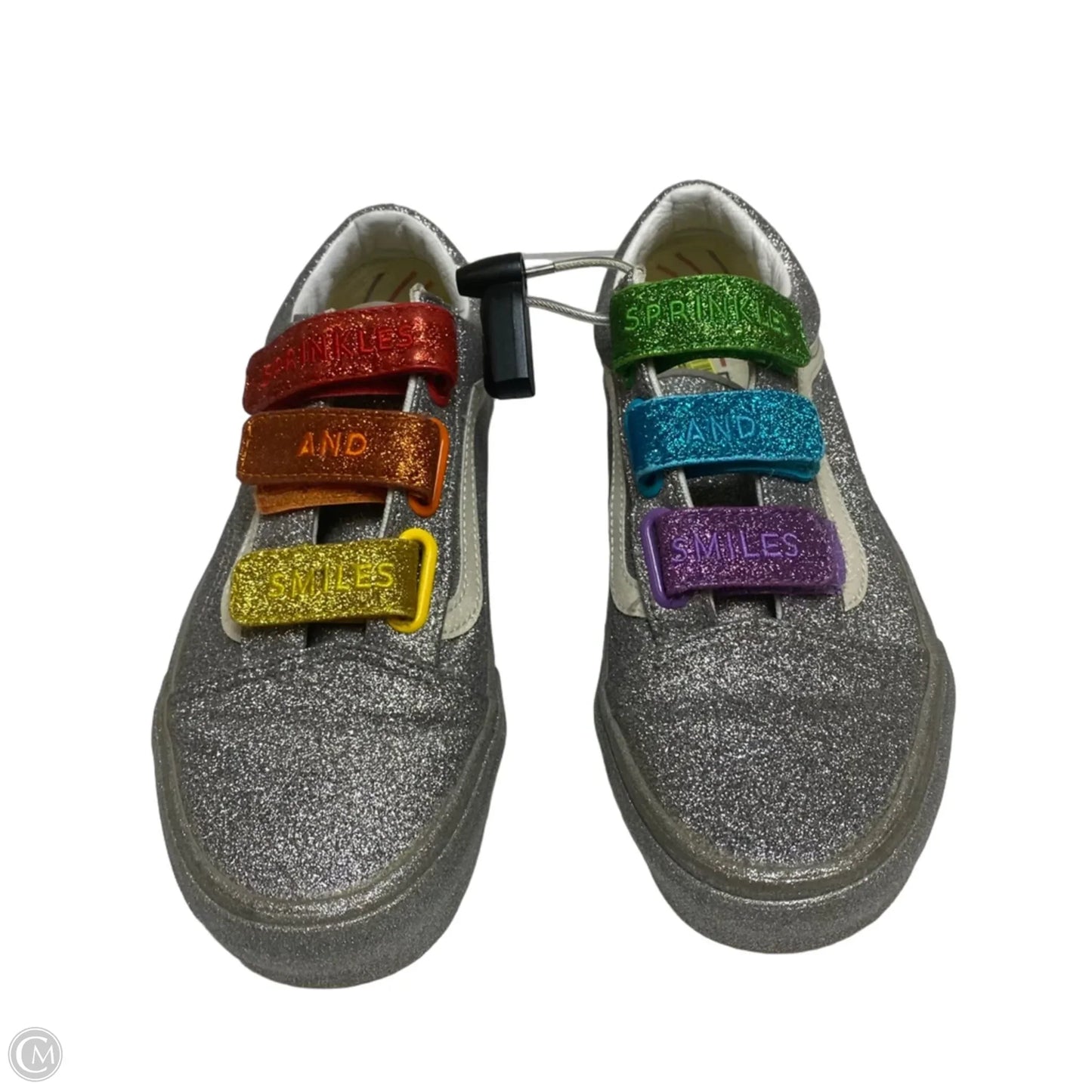 Shoes Flats By Vans In Silver, Size: 8