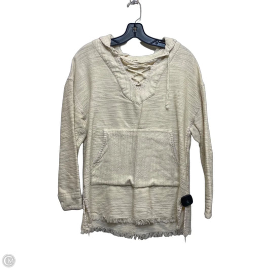 Sweatshirt Hoodie By Urban Outfitters In Cream, Size: S