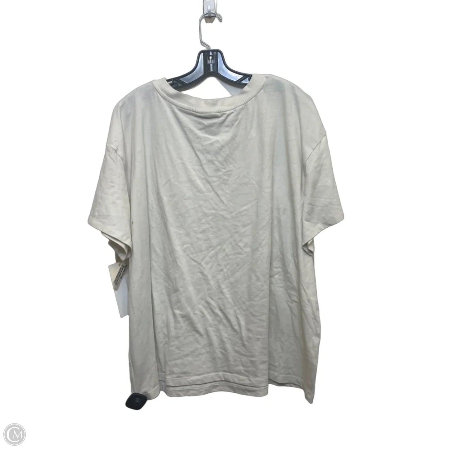 Top Short Sleeve Designer By Kate Spade In White, Size: 3x