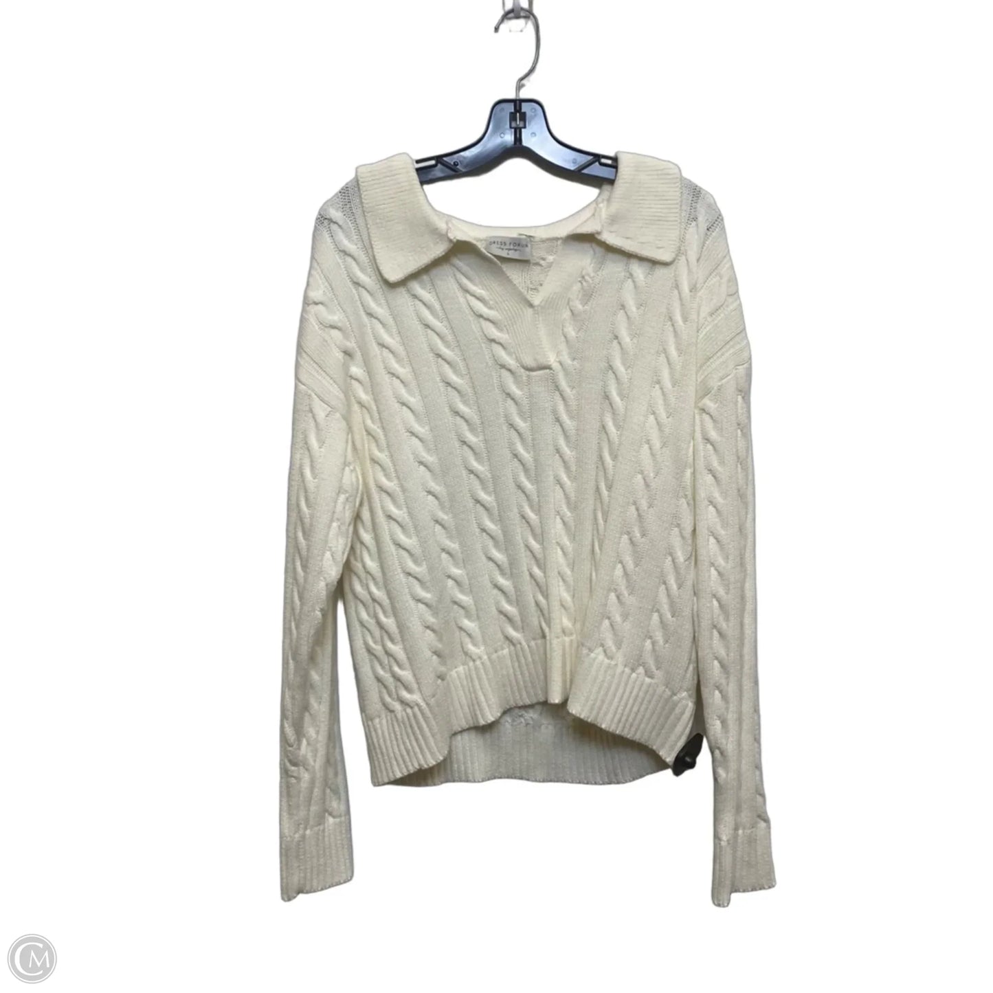 Sweater By Dress Forum In Cream, Size: L
