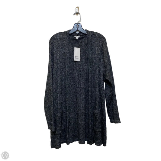 Sweater Cardigan By Kim Rogers In Black, Size: 3x