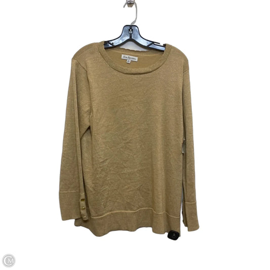 Top Long Sleeve By Kim Rogers In Gold, Size: Xl