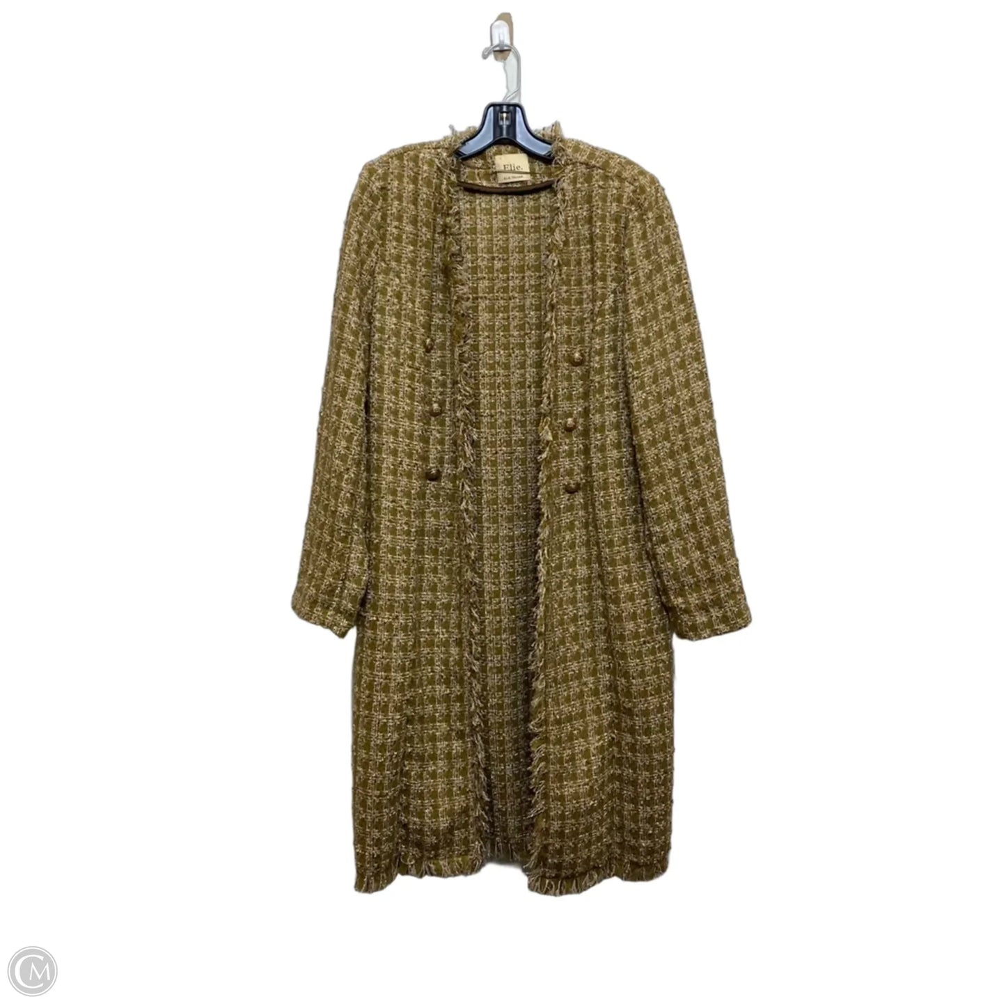Blazer By Elie Tahari In Brown & Cream, Size: L