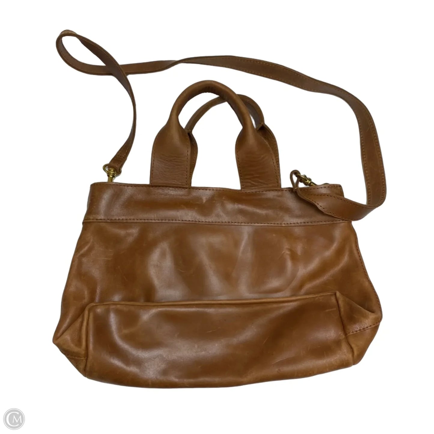 Handbag Leather By Raven + Lily, Size: Medium