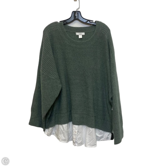 Sweater By Cj Banks In Green, Size: 3x