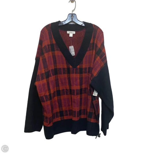Sweater By Cj Banks In Blue & Orange, Size: 3x
