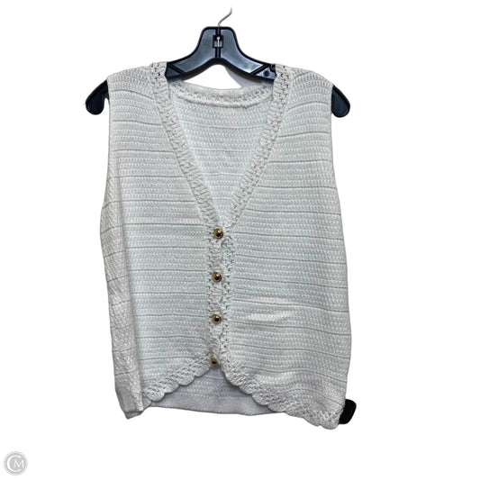 Vest Sweater By Cmf In White, Size: L