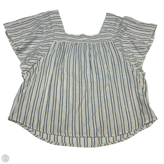 Top Short Sleeve By Sonoma In Blue & Cream, Size: Xl