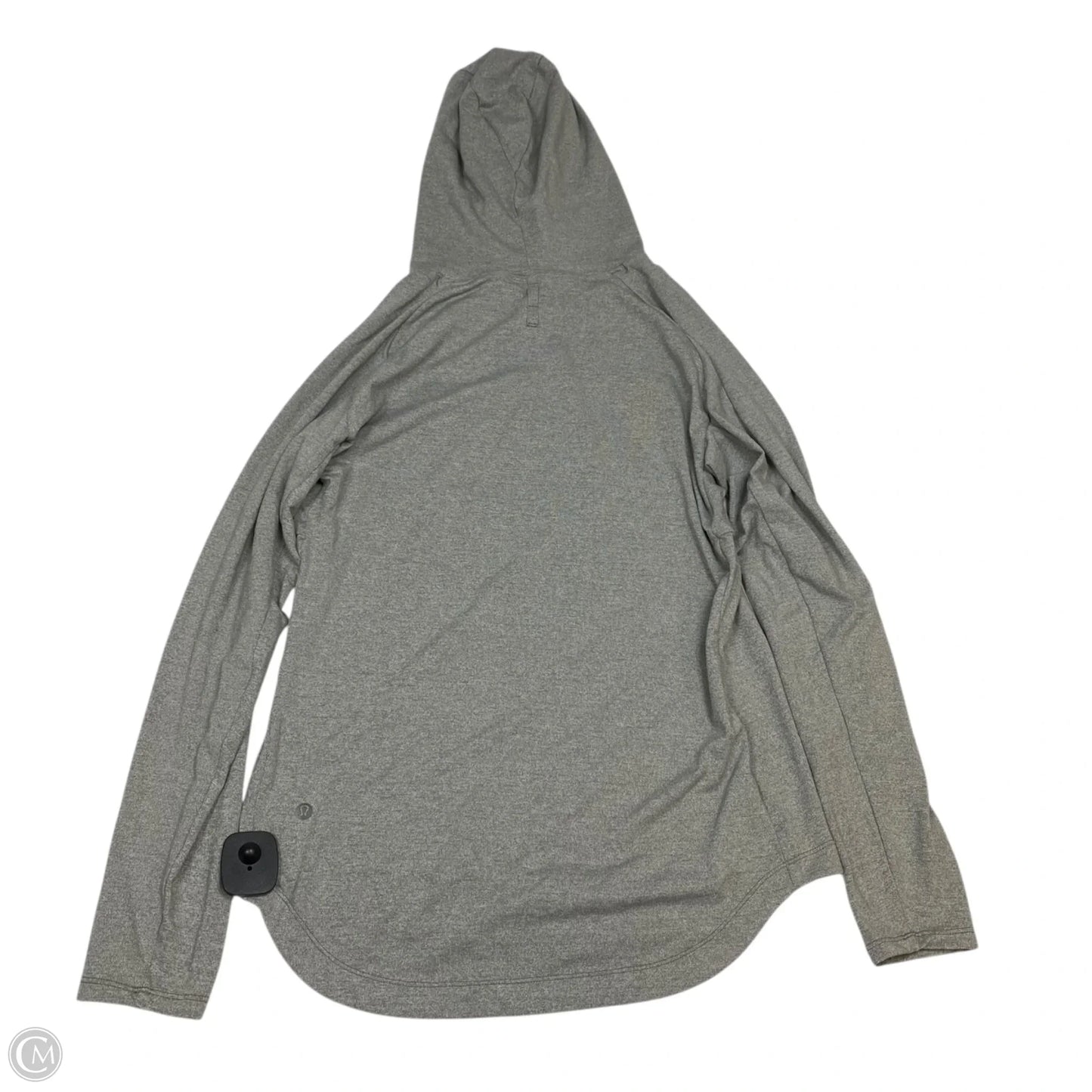 Athletic Top Long Sleeve Hoodie By Lululemon In Grey, Size: S