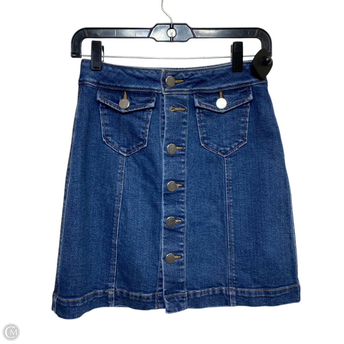 Skirt Mini & Short By Loft In Blue Denim, Size: XS