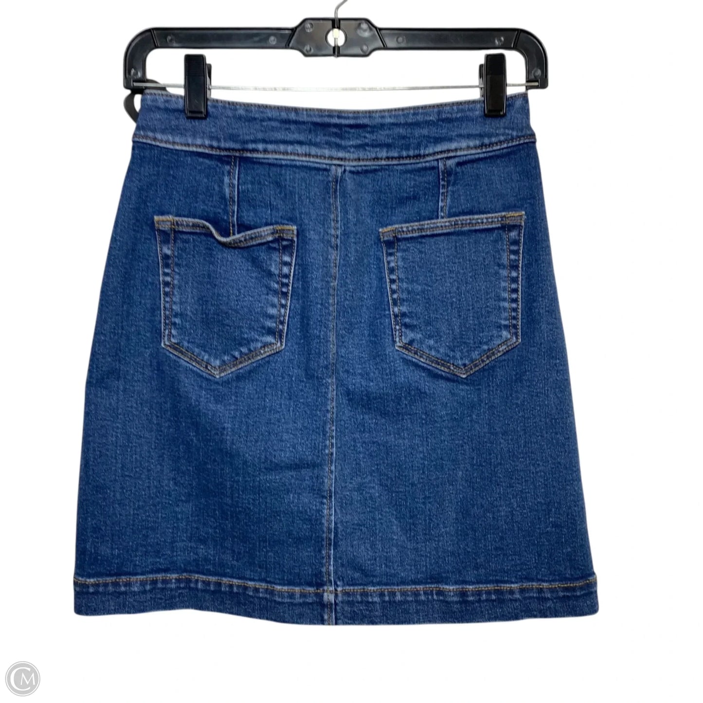 Skirt Mini & Short By Loft In Blue Denim, Size: XS