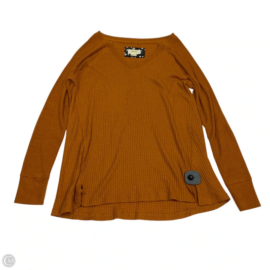 Top Long Sleeve By Maeve In Orange, Size: M