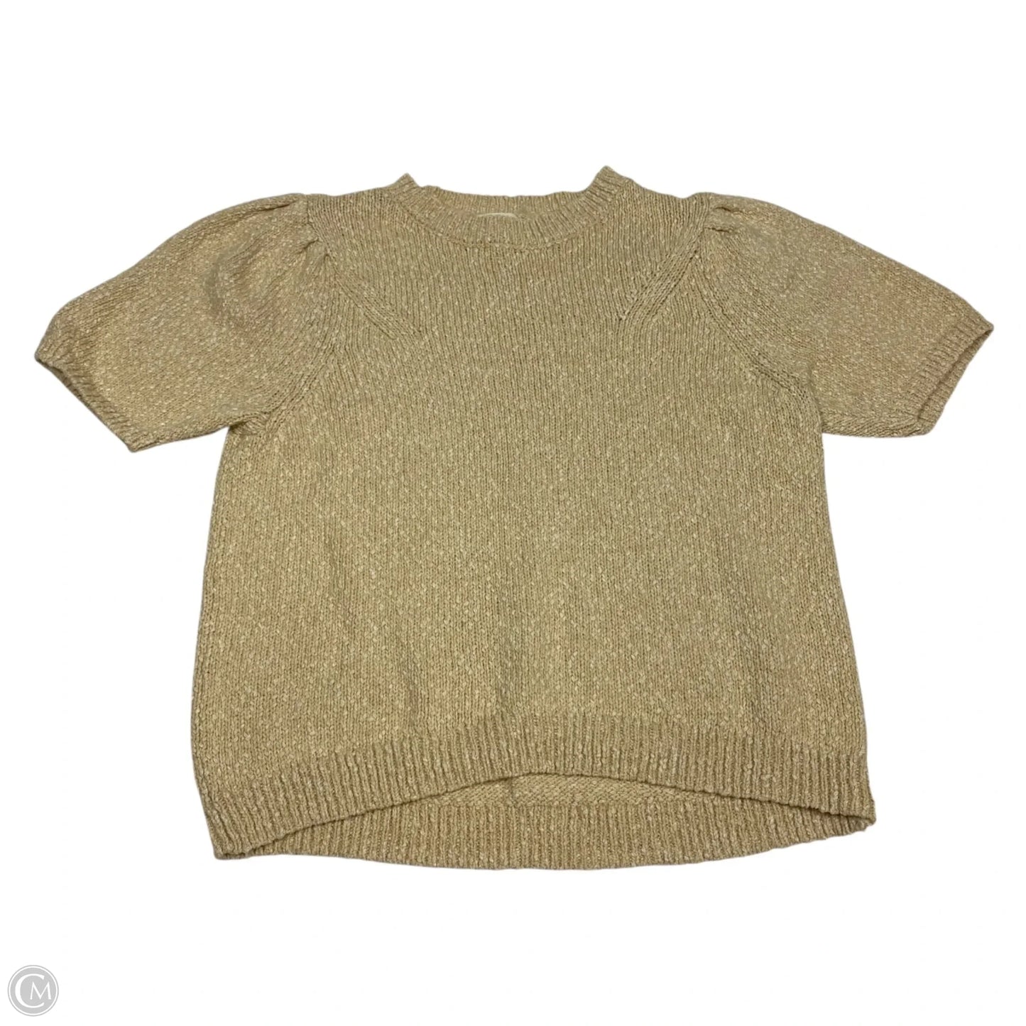 Sweater Short Sleeve By Universal Thread In Tan, Size: L