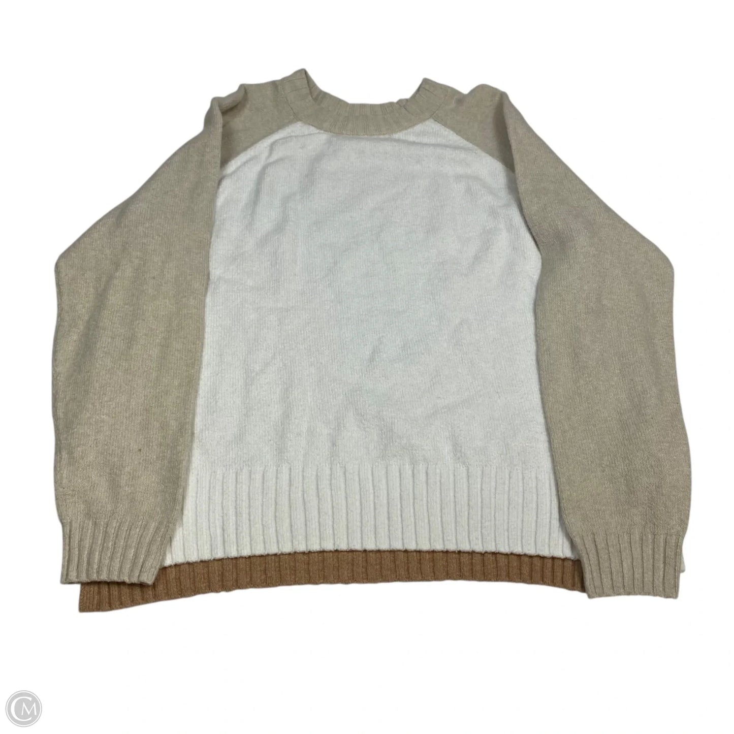 Sweater By Time And Tru In Cream & White, Size: Xxl