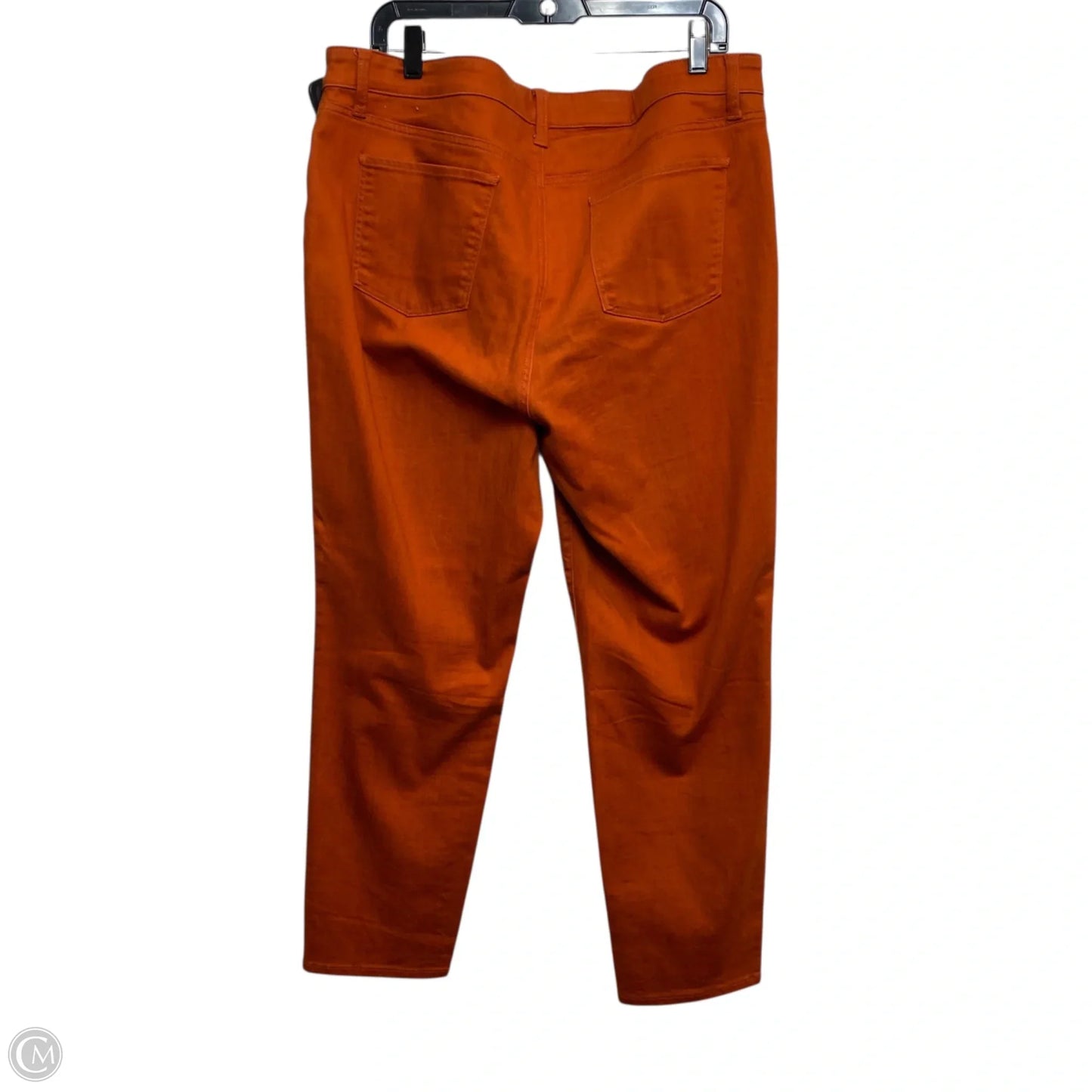 Jeans Skinny By Talbots In Orange Denim, Size: 16